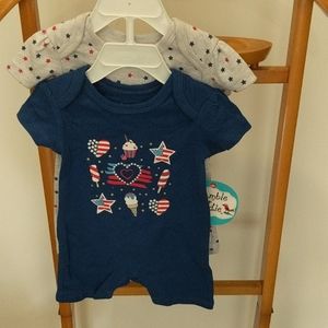 3/$35.00 BUMBLE + BIRDIE 2 PC. ONESIE